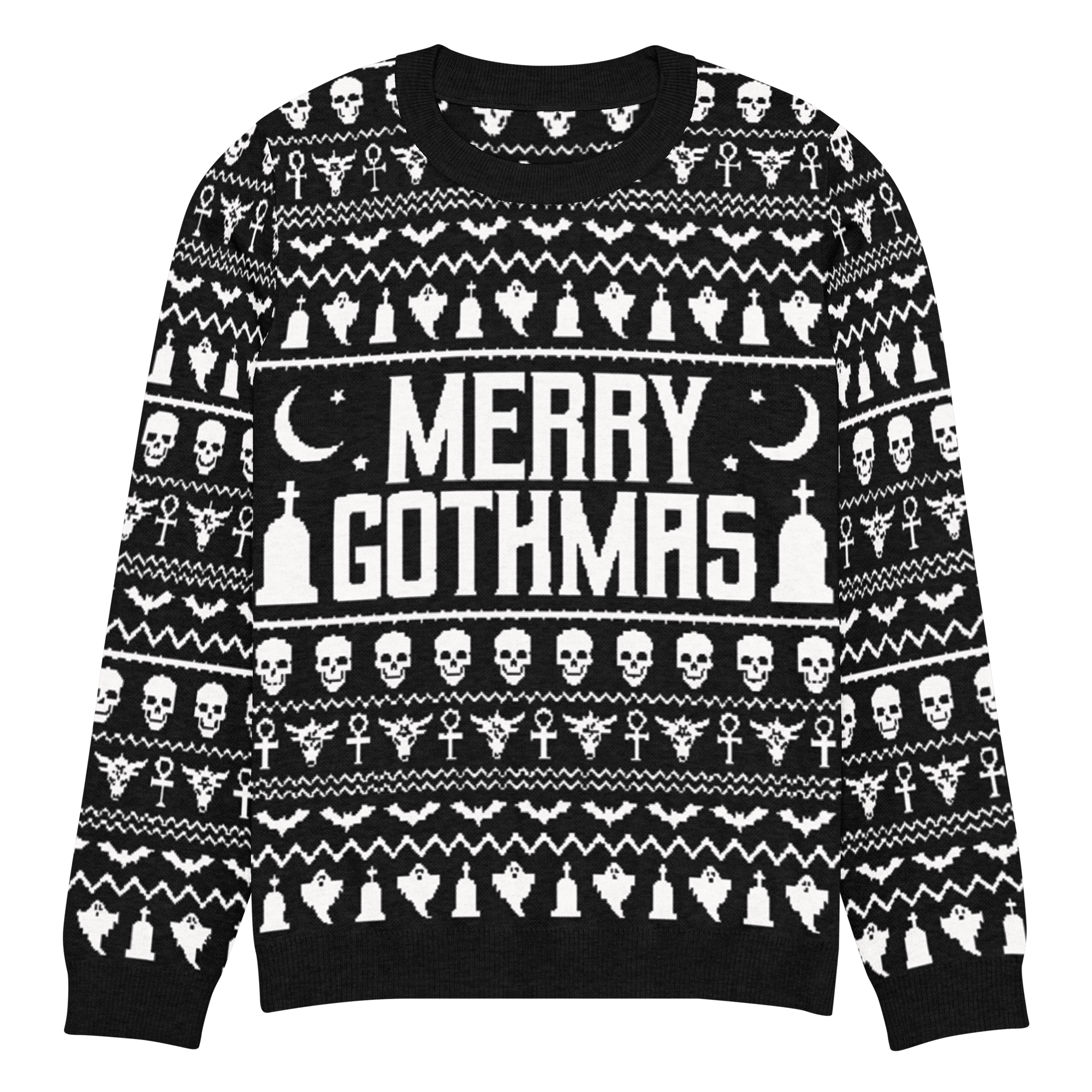 Merry Gothmas Knit Crewneck Sweater