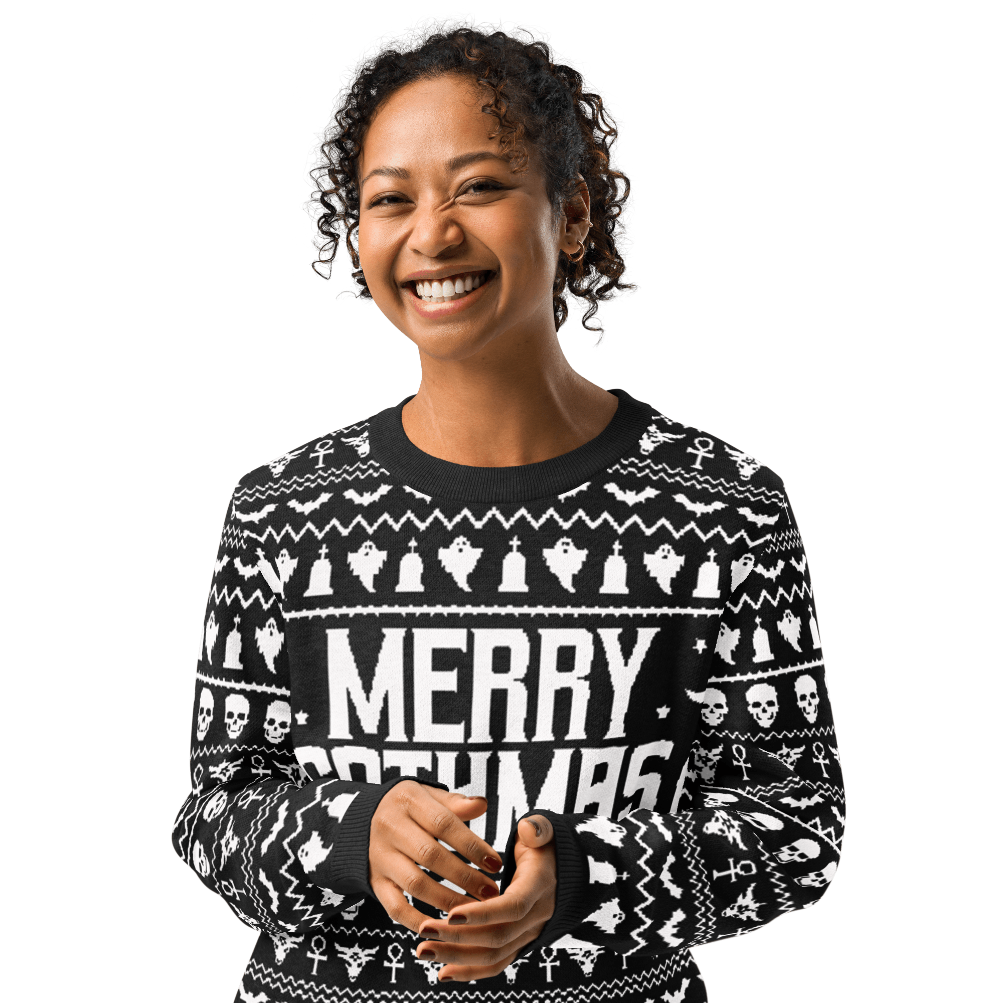 Merry Gothmas Knit Crewneck Sweater