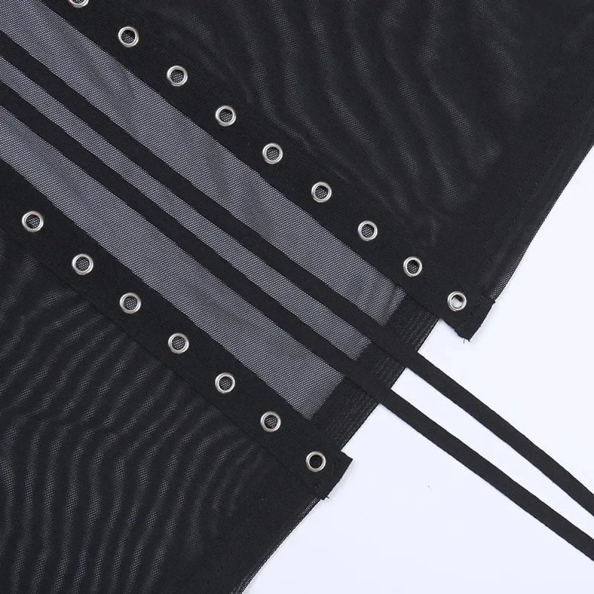 Punk Gothic Eyelet Mesh Skirt - Blackthorn 31