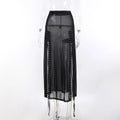 Punk Gothic Eyelet Mesh Skirt - Blackthorn 31