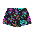 Neon traditional silky pajama shorts by Goth Cloth Co. with a vibrant color and smooth fabric, perfect for comfortable sleepwear.