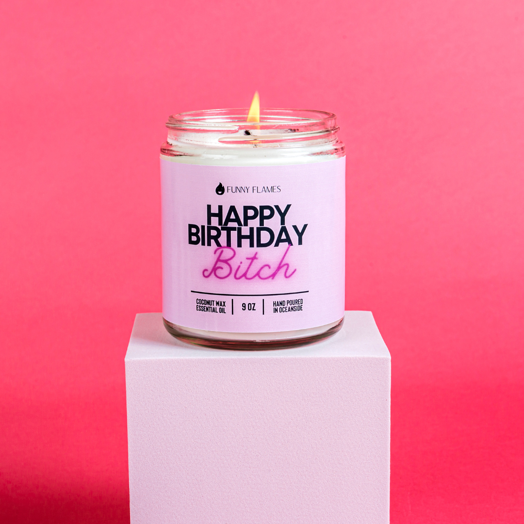 Happy Birthday Bitch - Funny Birthday Cake Candle - Blackthorn 31