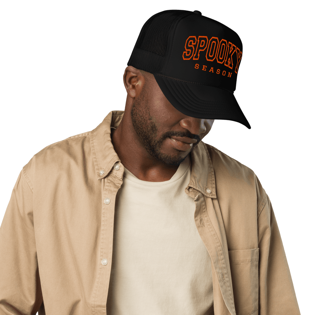 Spooky Season Embroidered Foam Trucker Hat - Blackthorn 31
