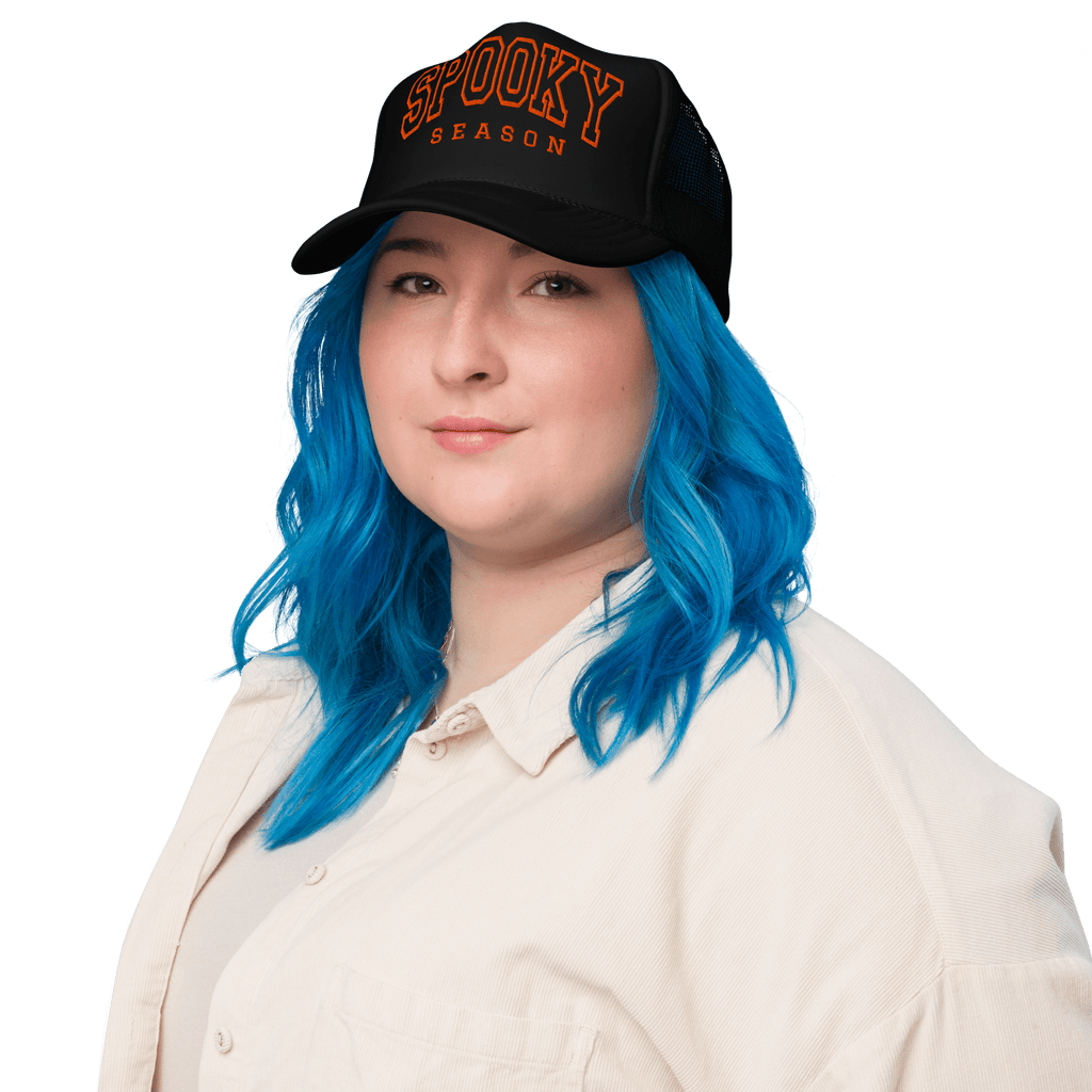 Spooky Season Embroidered Foam Trucker Hat - Blackthorn 31