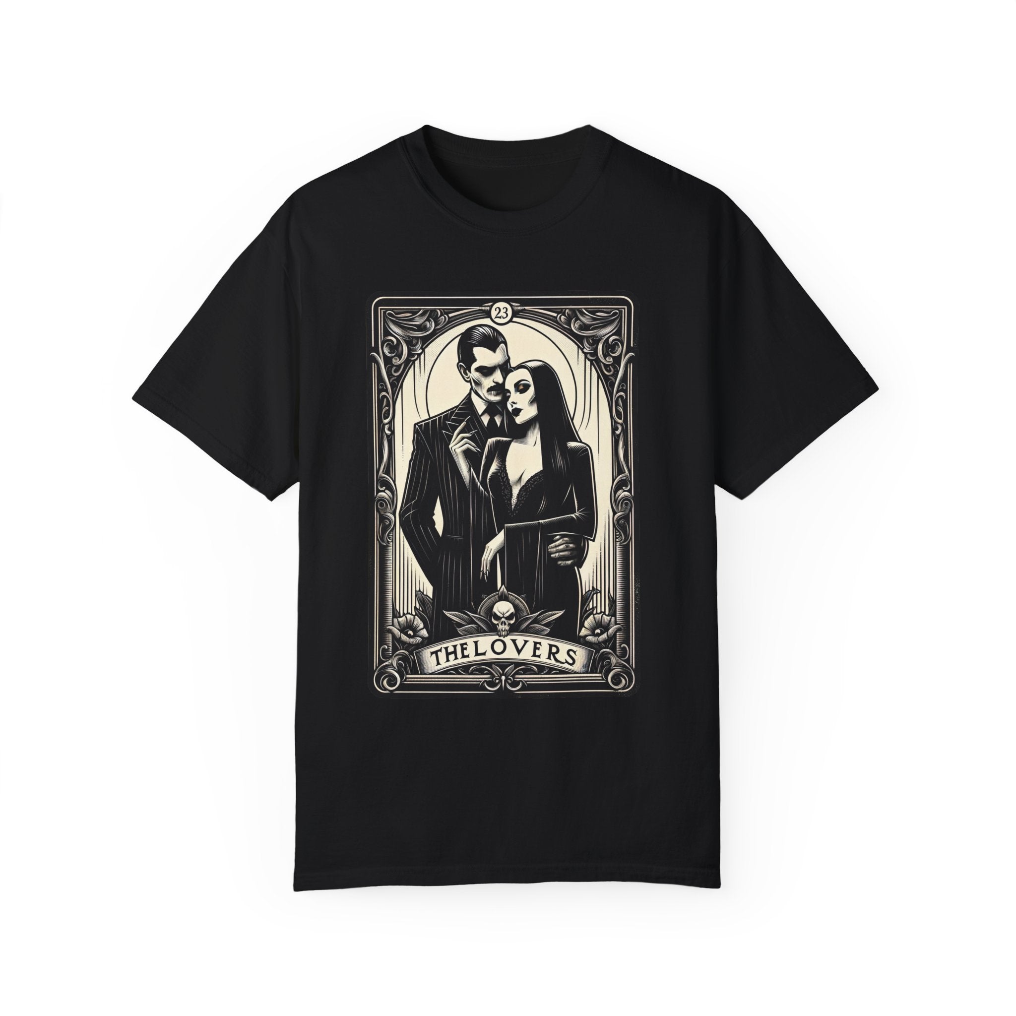 The Lovers Morticia & Gomez Tarot Card Comfy Tee