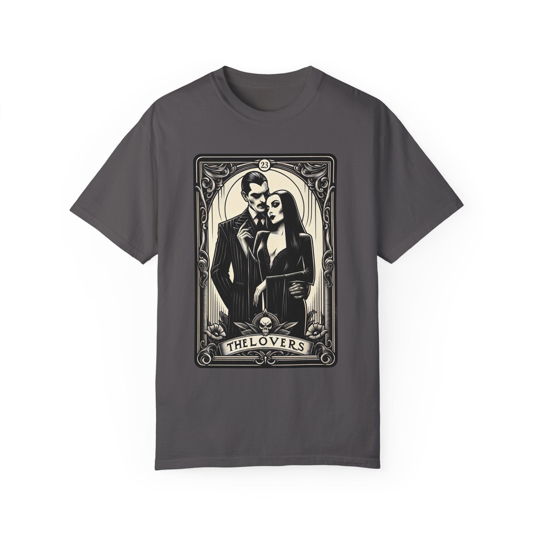 The Lovers Morticia & Gomez Tarot Card Comfy Tee