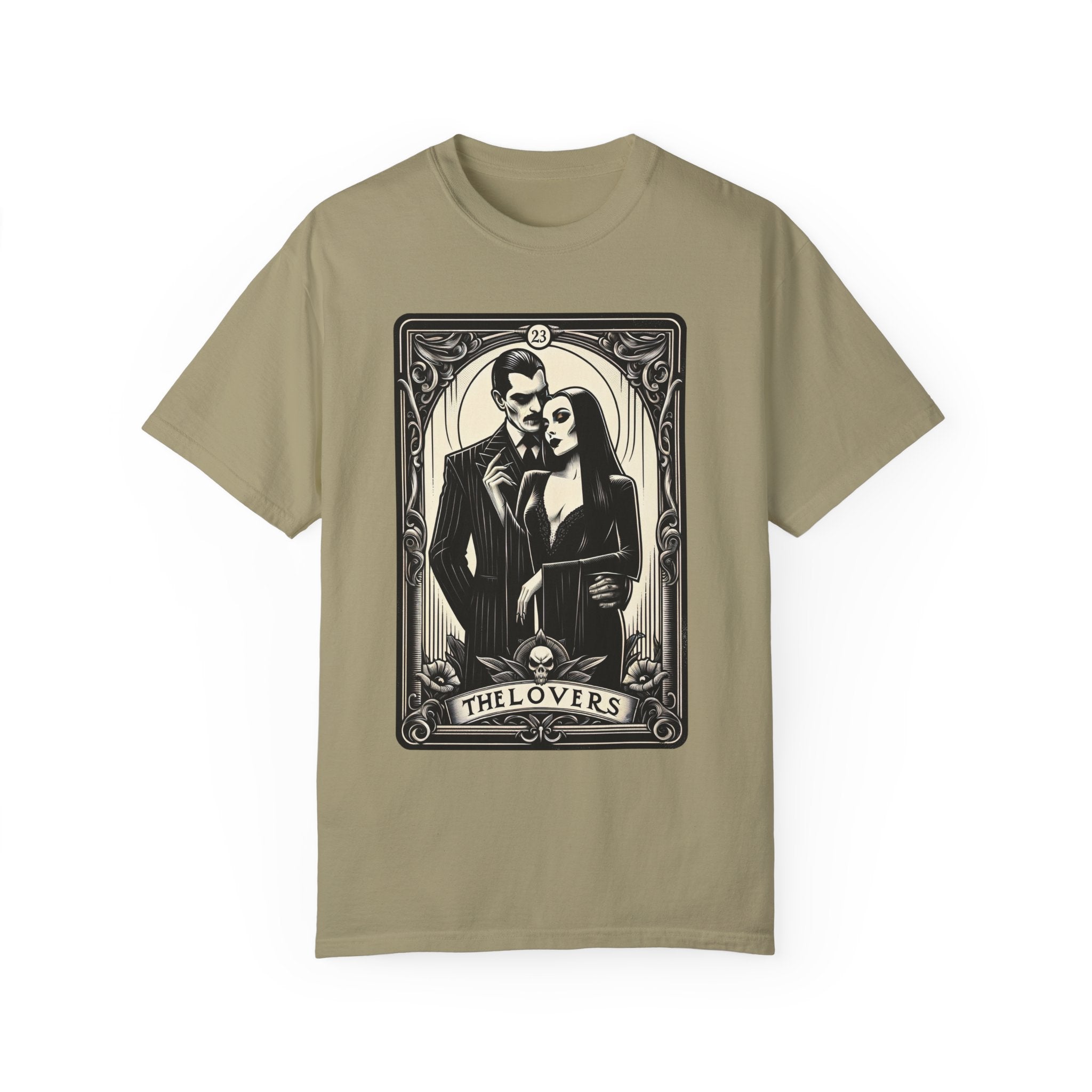 The Lovers Morticia & Gomez Tarot Card Comfy Tee