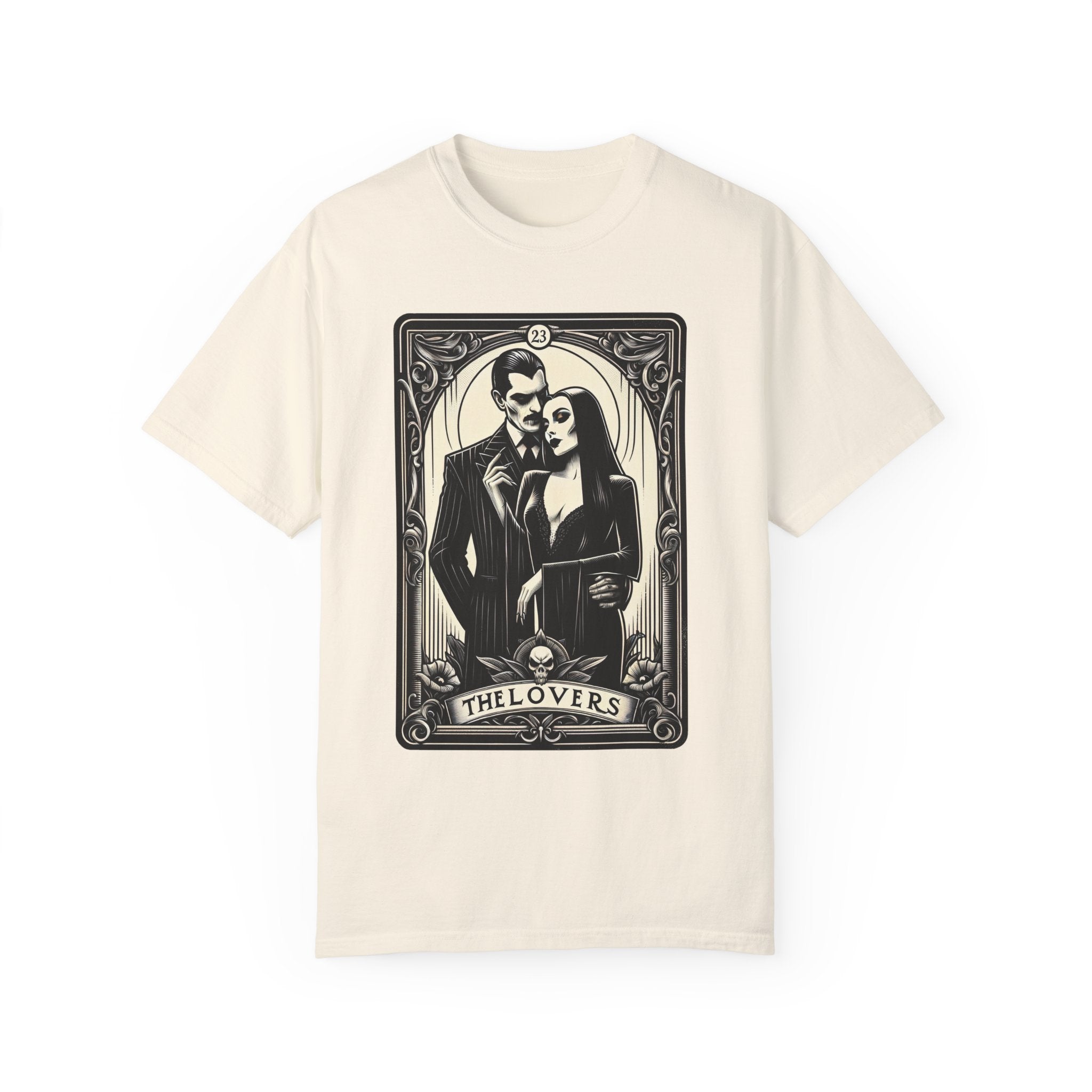 The Lovers Morticia & Gomez Tarot Card Comfy Tee