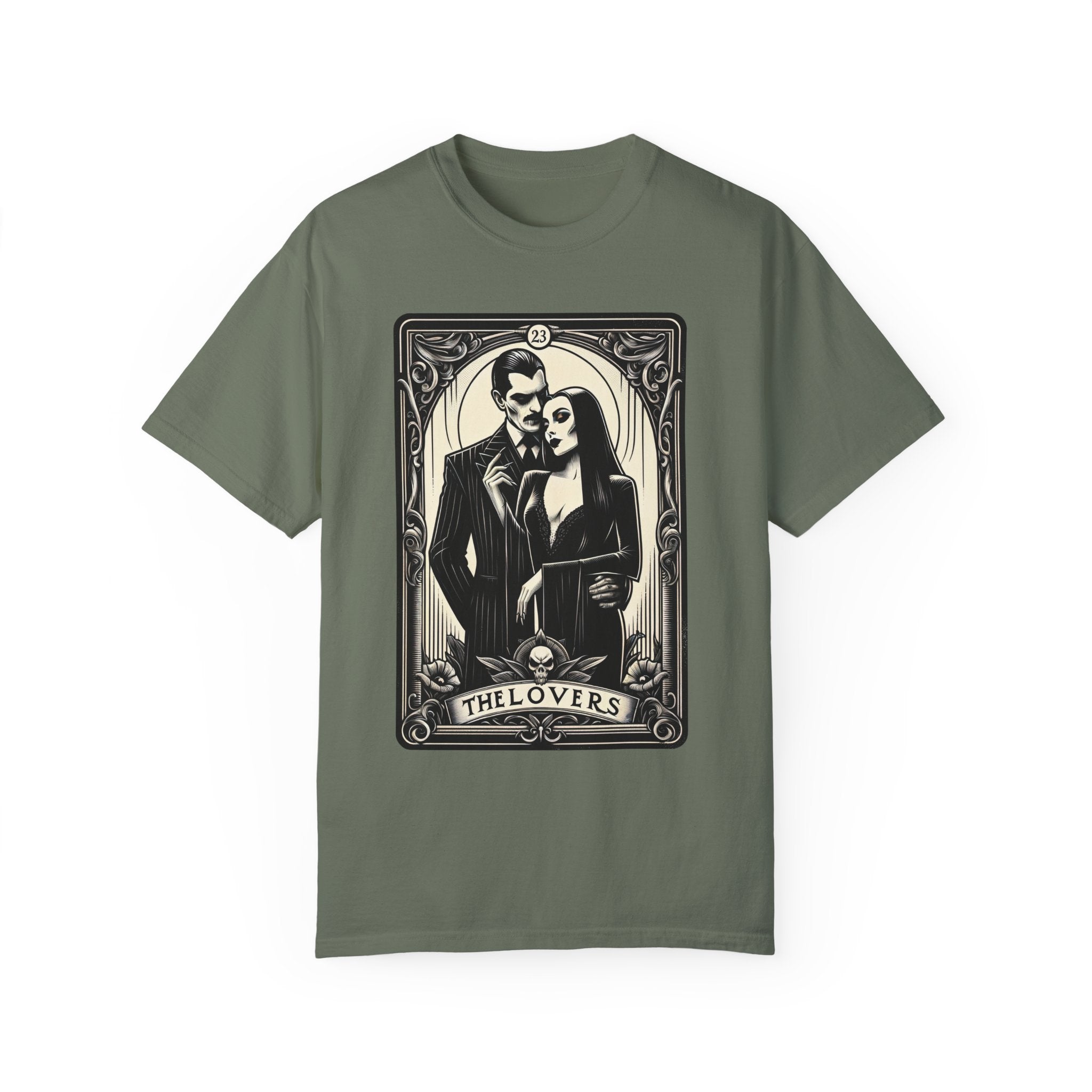 The Lovers Morticia & Gomez Tarot Card Comfy Tee