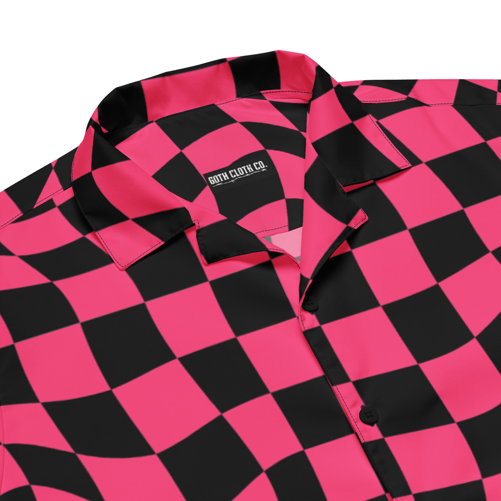 Twisted Tiles Checkerboard Button Up Shirt - Blackthorn 31