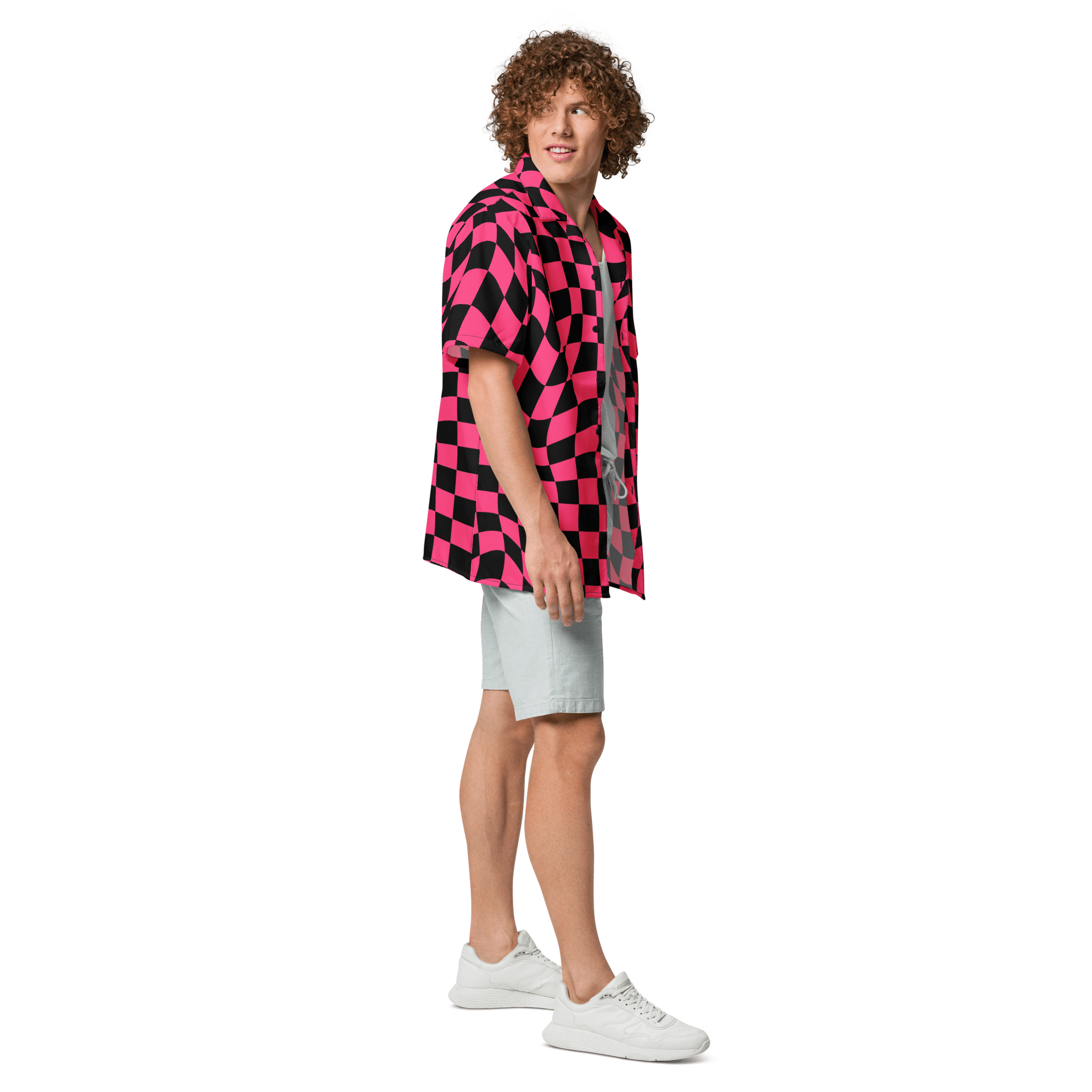 Twisted Tiles Checkerboard Button Up Shirt - Blackthorn 31