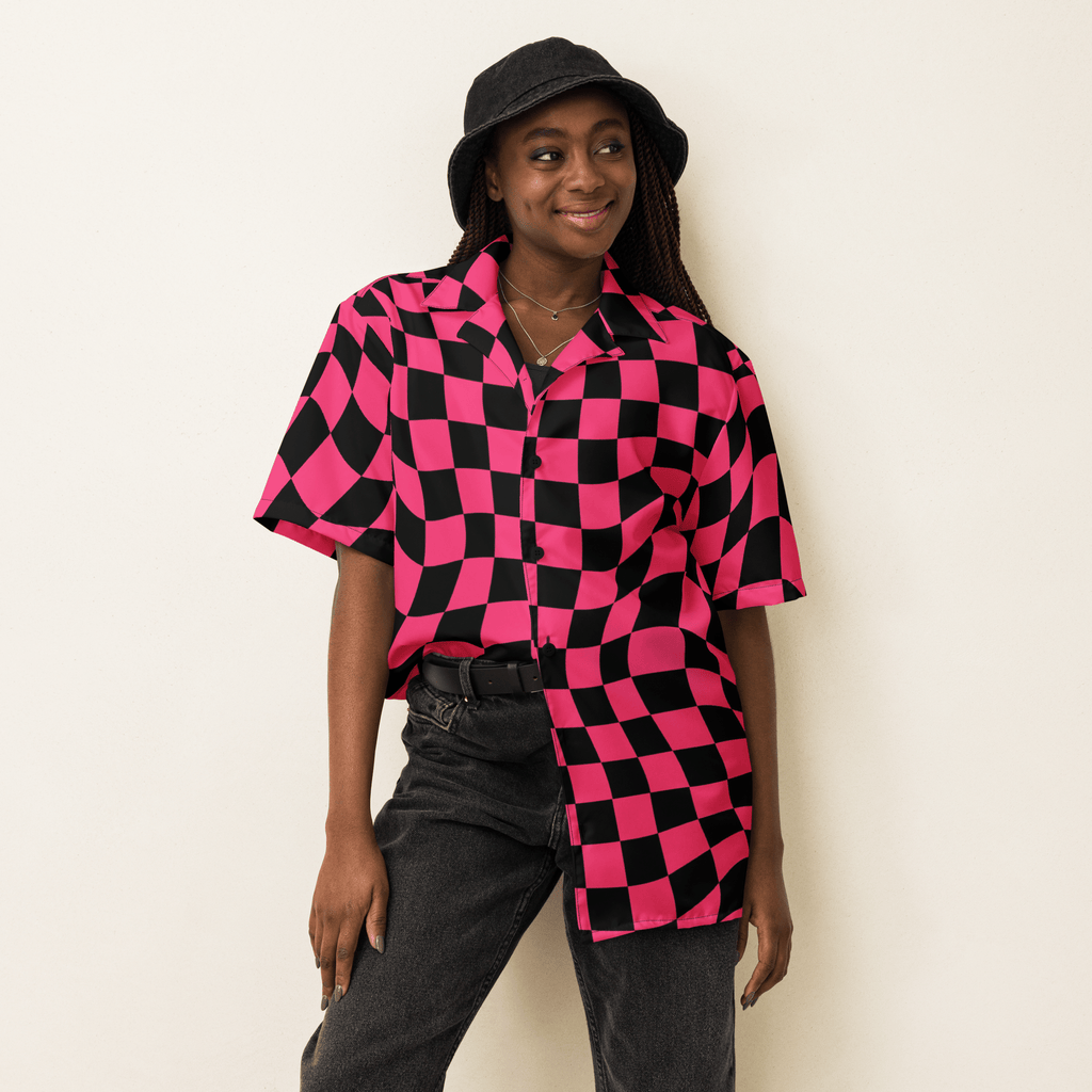 Twisted Tiles Checkerboard Button Up Shirt - Blackthorn 31