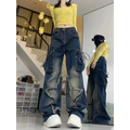 Gothic Baggy Cargo Jeans – Y2K Harajuku Grunge Pants - Blackthorn 31